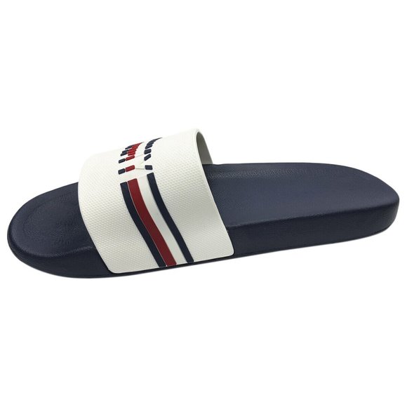 NWT TOMMY HILFIGER AUTHENTIC MEN'S NAVY BLUE SLIP ON SLIDES SANDALS SIZE 12 - Picture 4 of 5